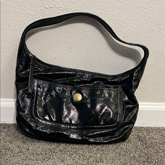 Coach Ego Black Patent Bag - Picture 1 of 6